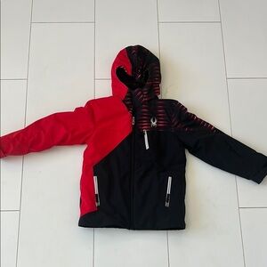 Spyder Kids Red and Black Jacket 12 size snow ski